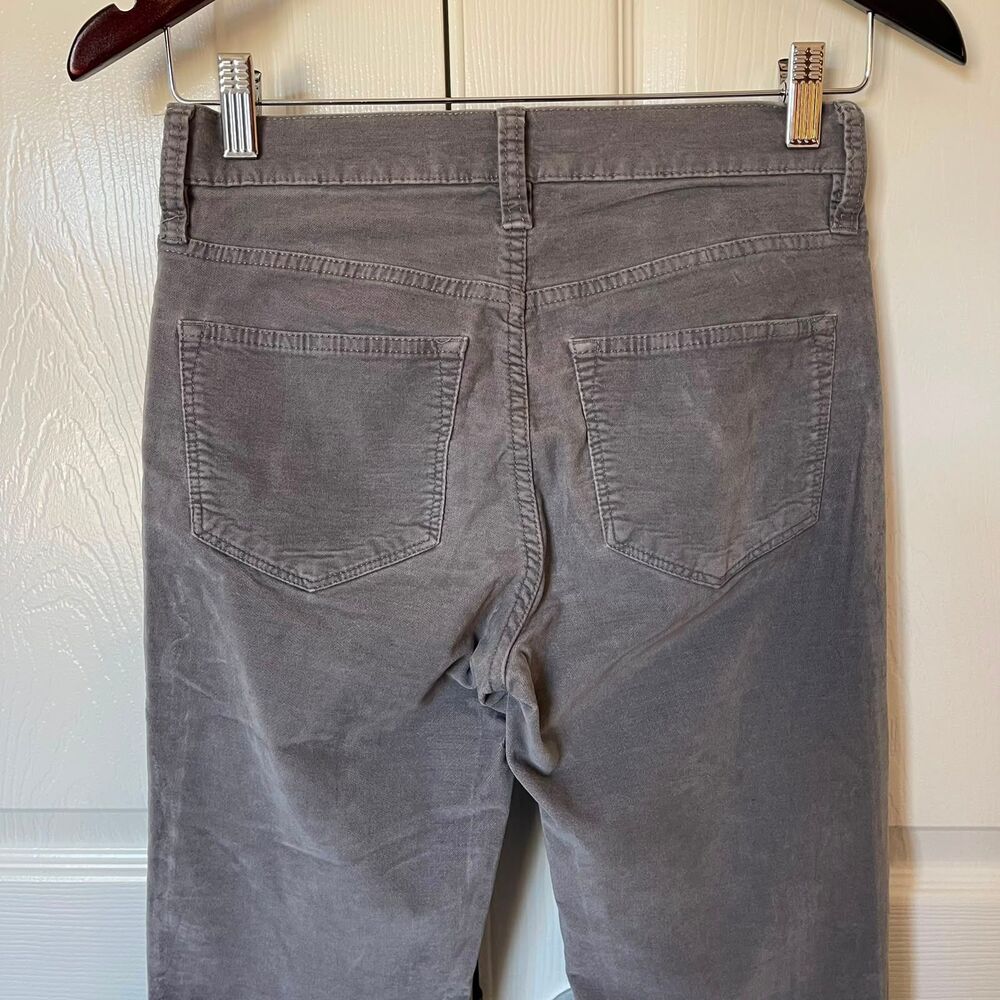 J Crew Jeans Womens 25 Gray Corduroy 9 High Rise Toothpick Stretch Skinny Pants - Picture 9 of 12